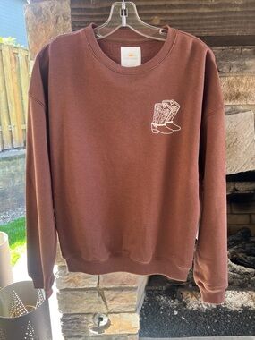 Lazy Sunday Western Cowboy  Sweatshirt  NWT Medium